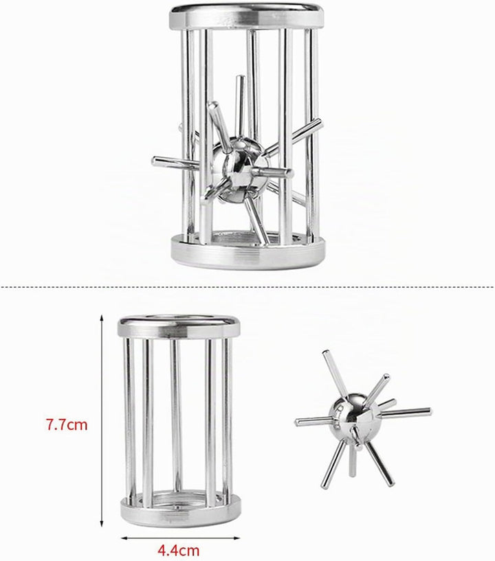RoseFlower 3D Metall Knobelspiele, 4 Stück IQ Spiele Puzzle Set, Brainteaser Puzzle, Metall Draht Ge