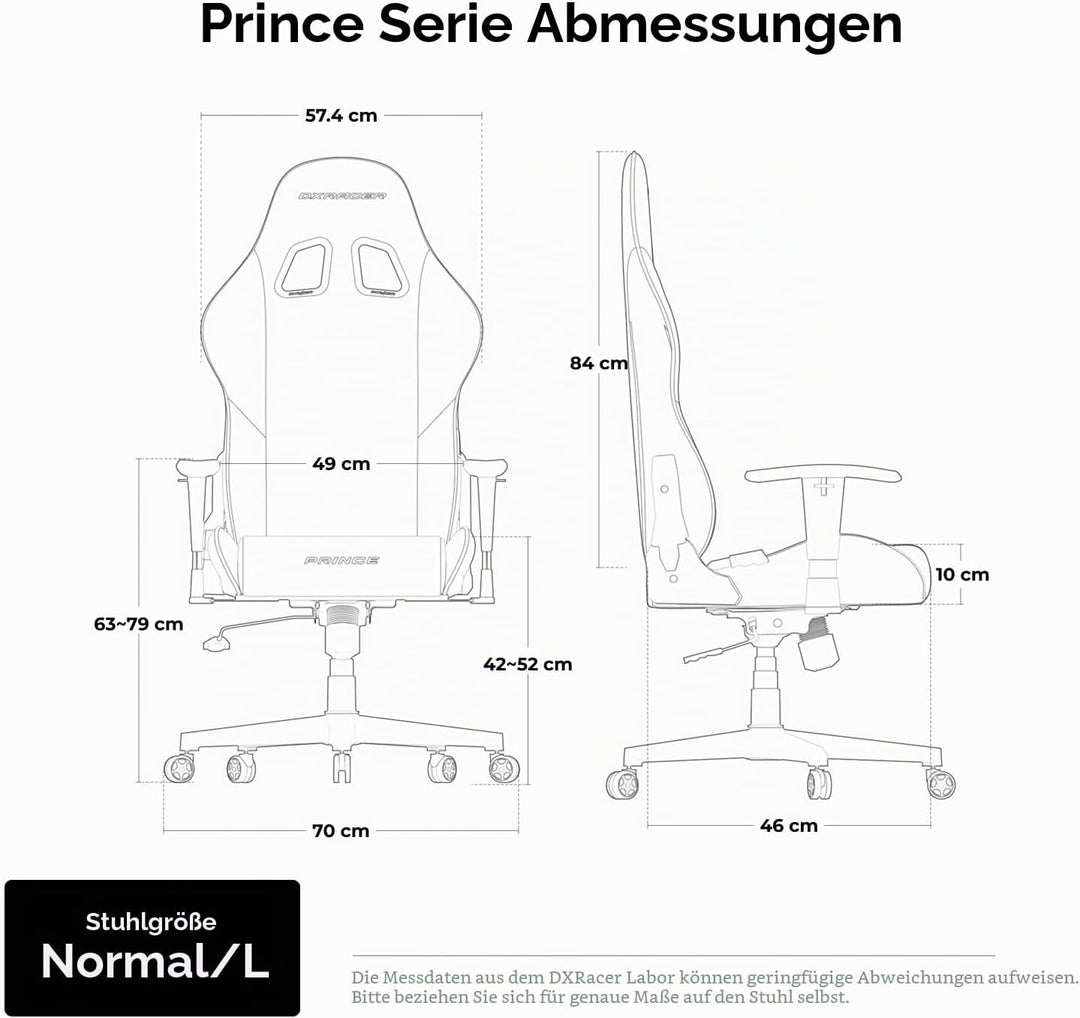 DXRacer Prince L Schwarz &amp; Blau PVC Leder das Orginal Gaming Stuhl, Schreibtischstuhl, Bürostuhle, O