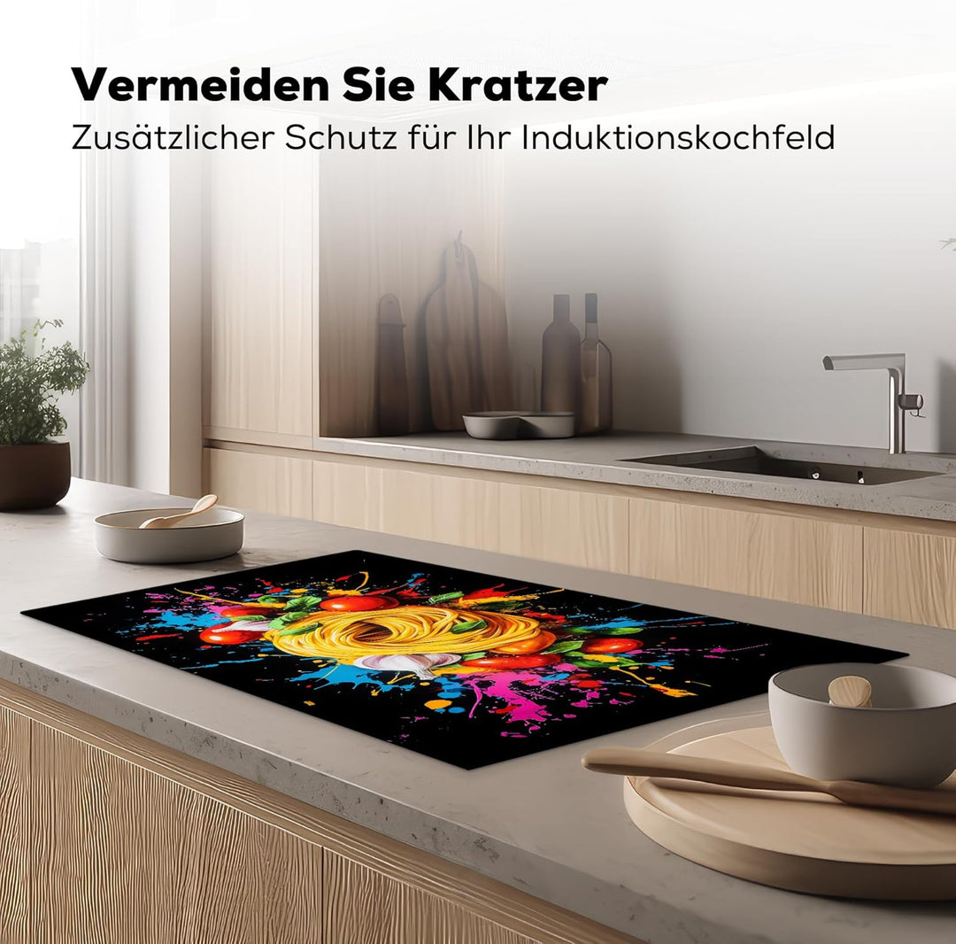 Herdabdeckplatte 90x52 cm Einteilig Küche Herdabdeckung Induktionsfeld Ceranfeld Herdabdeckplatten V