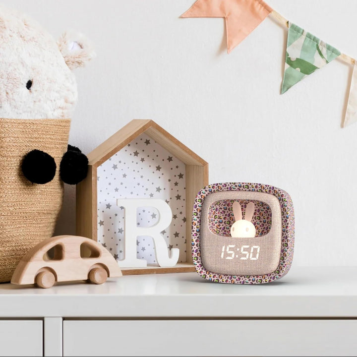 MOB – MOBILITY ON BOARD Billy Clock Rainbow Leopard Limited Edition – Wecker & Nachtlicht mit 3 Alar