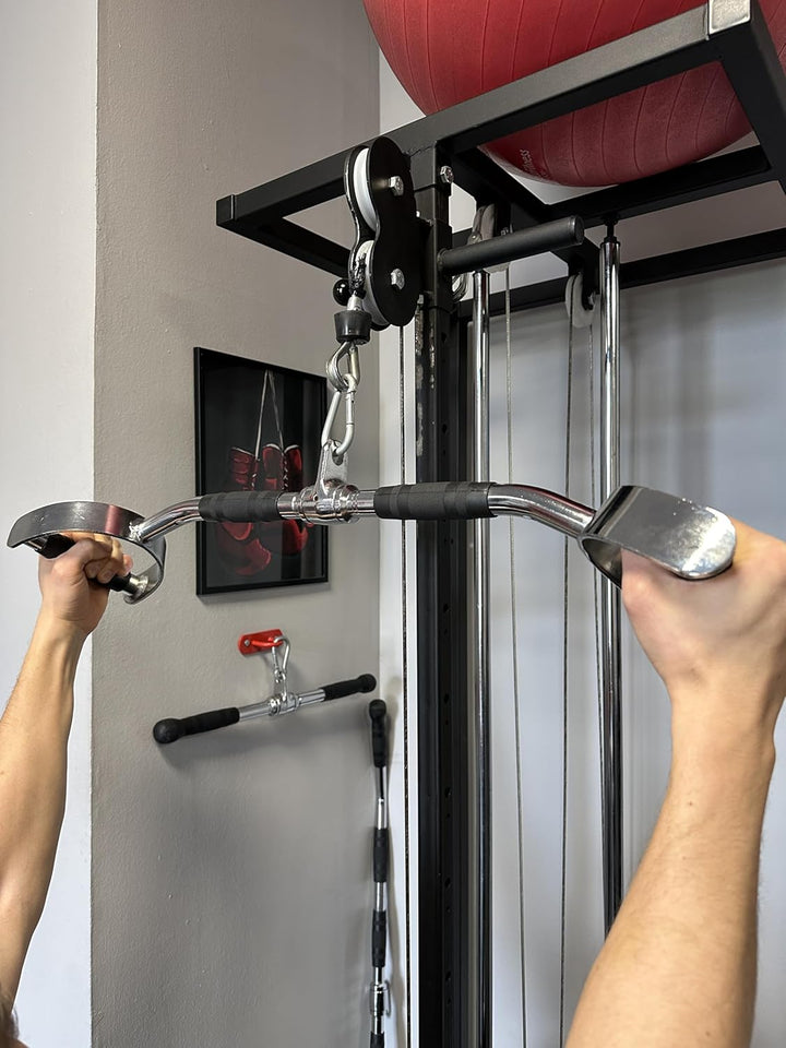 MuscleForge® Aufsatz für Latzug, Seilzug, Griff mit Drehbarem für Kabelmaschine, Kabelzug Griff für