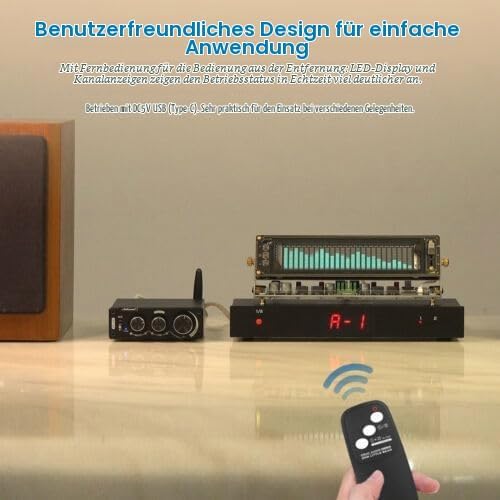 2 Way Audio-Umschalter Umschalter A/B Audio Wahlschalter für Verstärker/Lautsprecher LED Display (SP