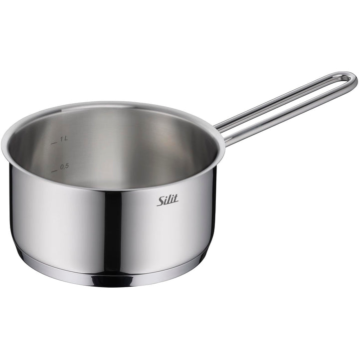 Silit Extra Cook, Stielkasserolle 16 cm, Innenskalierung, breiter Schüttrand, hochwertiger, spülmasc