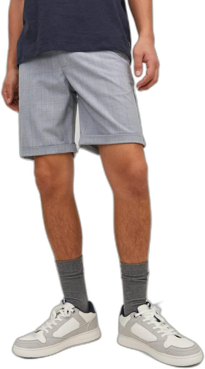 JACK & JONES Herren Jpstconnor Jjshorts AKM Sn Chino Shorts XL Blue Indigo/Detail:check, XL Blue Ind