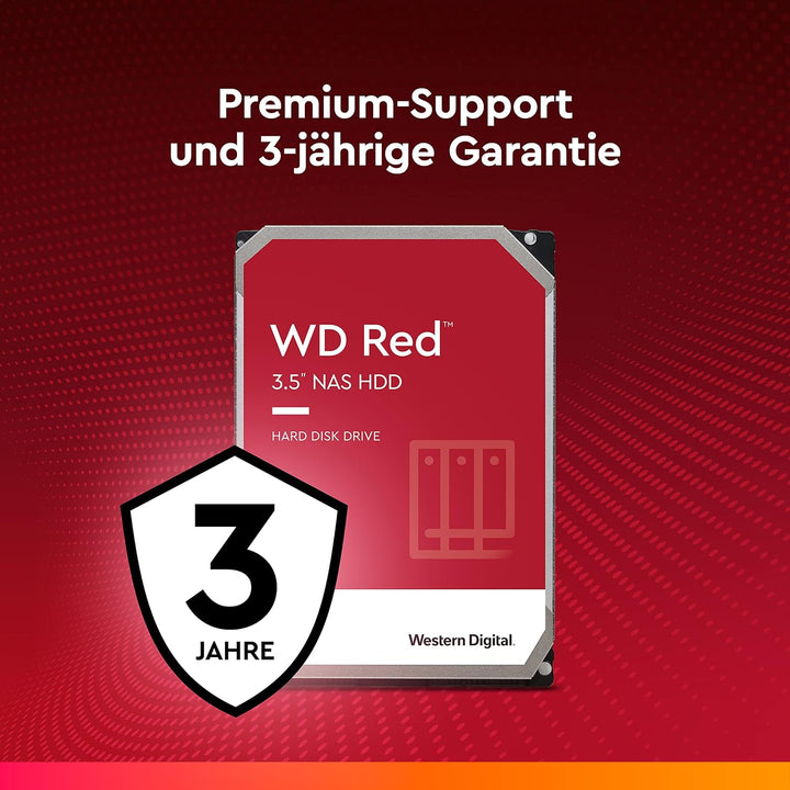 WD Red NAS WD20EFRX Interne Festplatte (2 TB, 8,9 cm (3,5 Zoll), SATA 6 GB/s, Puffer: 64 MB, für My