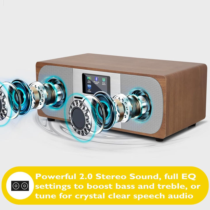 Stereo Digitalradio CD-Player | HiFi-System | DAB+, USB MP3, Bluetooth5.3, UKW | Leistungsstarkes St