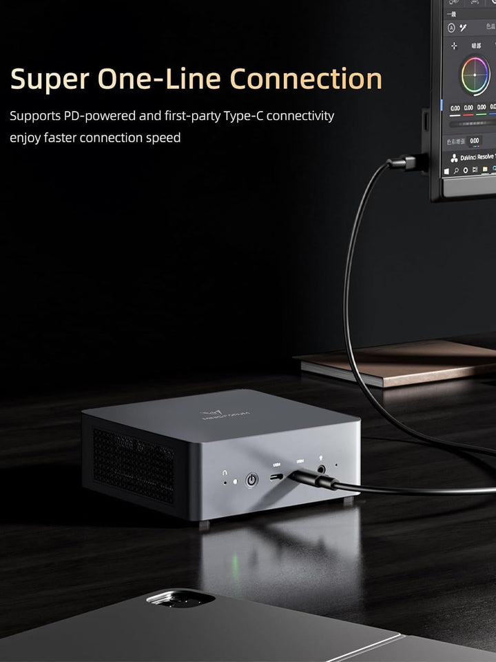 MINIS FORUM Venus UM790 Pro Mini PC AMD Ryzen 9 7940HS bis zu 5,2 GHz mit AMD Radeon 780M, 4X USB3.2