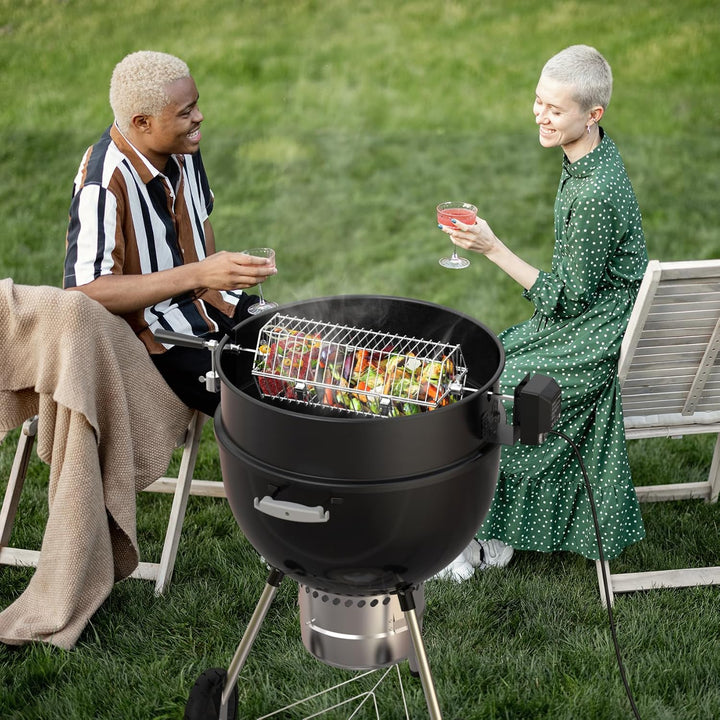 Onlyfire Grillmotor für Grillspiess,BBQ Rotisserie,2U/M-50/60Hz-4 Watt,Schwarz