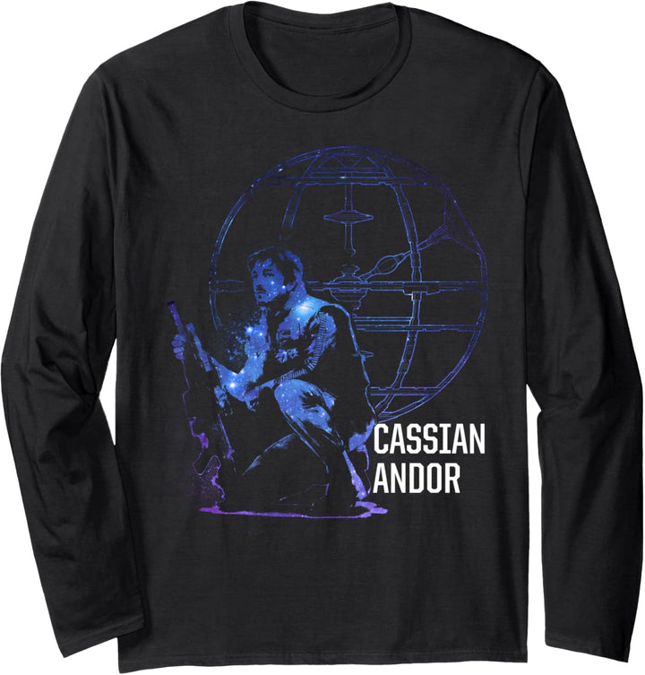 Star Wars Rouge One Cassian Andor Galaxy Portrait Langarmshirt