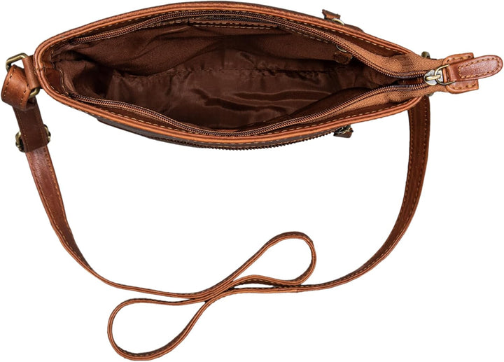 STILORD 'Jasmine' Ledertasche Damen Umhängetasche Handtasche Elegante Damentasche zum Umhängen Klein