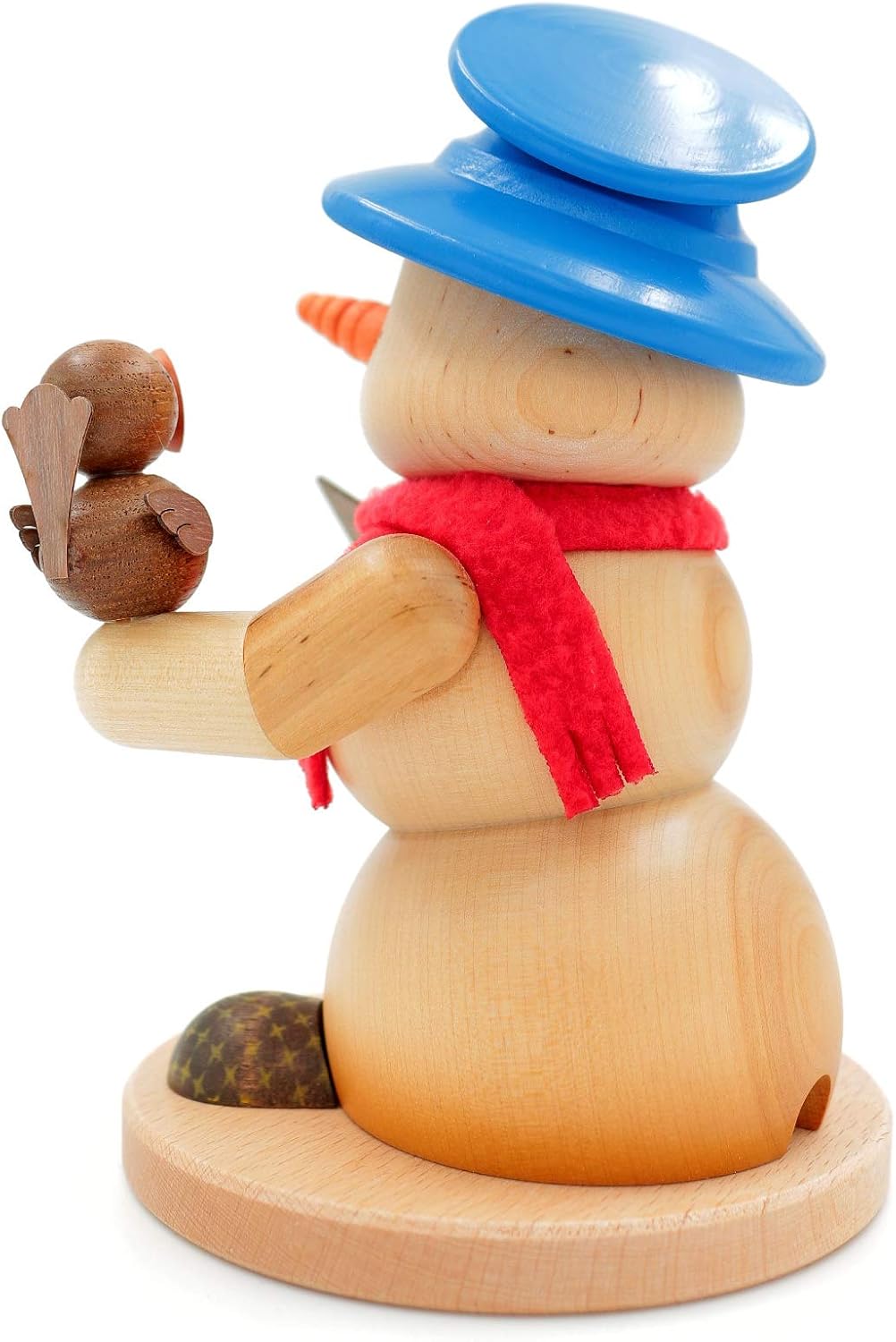 Kuhnert - Erzgebirgische Holzkunst Räuchermann Räucherfigur Schneemann 19cm - Sänger, Sänger