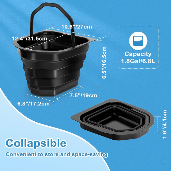 WADEO Tragbare Campingtoilette mit Abnehmbarer Einlage, Klapptoilette für Erwachsene und Kinder, Fal