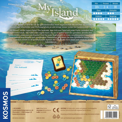 KOSMOS 682224 My Island, Legacyspiel mit 8 Kapiteln, Brettspiel für 2-4 Personen ab 10 Jahren, nach