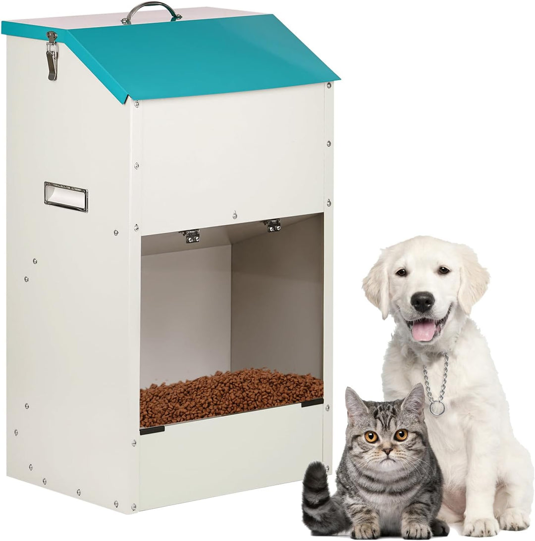 Svauoumu Futterautomat für Hunde - Fassungsvermögen 22 kg, mit Deckel Zum Schutz des Futters, Nageti