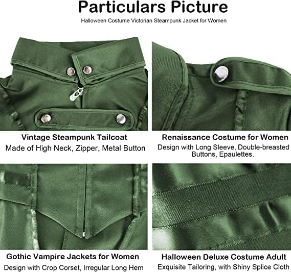 Damen Steampunk Vintage Frack Jacke Unregelmässiger Saum Gothic Kleidung Viktorianischer Gehrock Lan