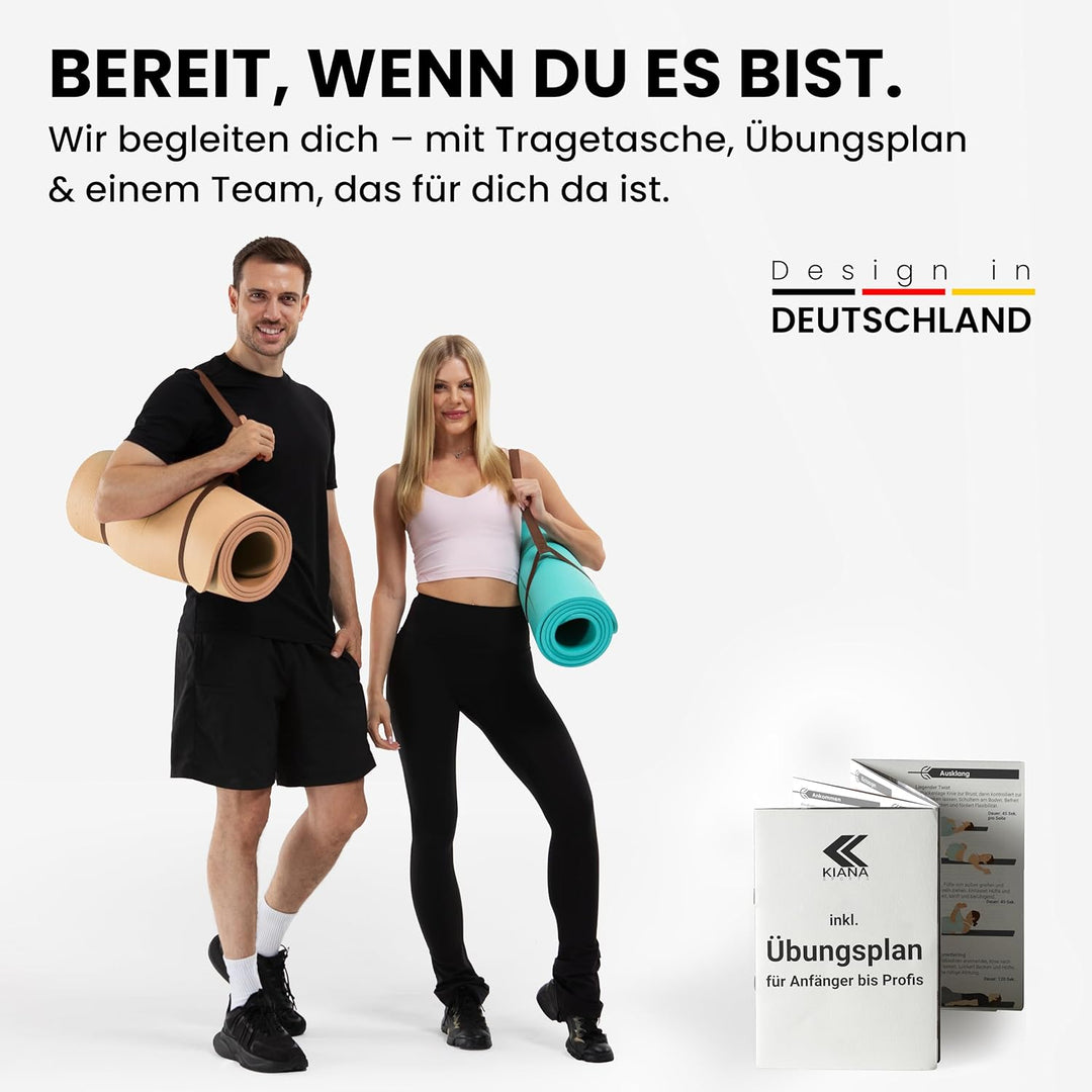 Yoga Matte aus Deutscher Entwicklung – Rutschfeste & gelenkschonende Yogamatte – 2 Komfort-Dicken (1