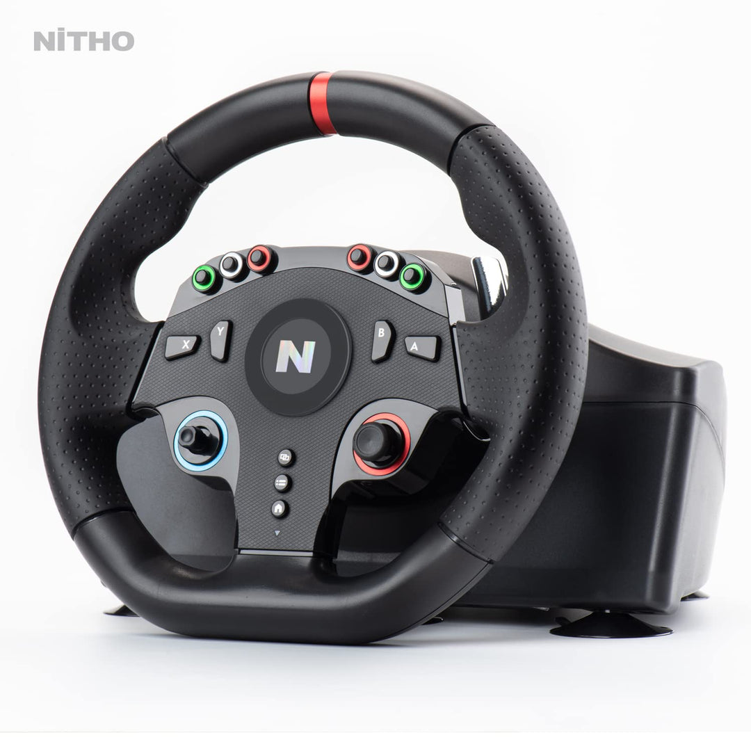 NITHO Drive Pro ONE Gaming Rennlenkrad mit Pedalen und Schalthebel, 270 Grad Spiele Lenkrad für PS4,