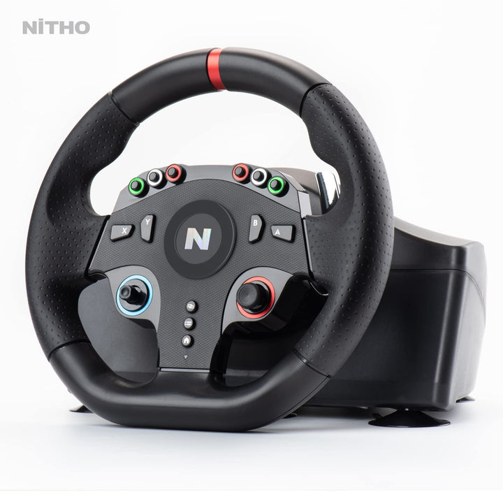 NITHO Drive Pro ONE Gaming Rennlenkrad mit Pedalen und Schalthebel, 270 Grad Spiele Lenkrad für PS4,