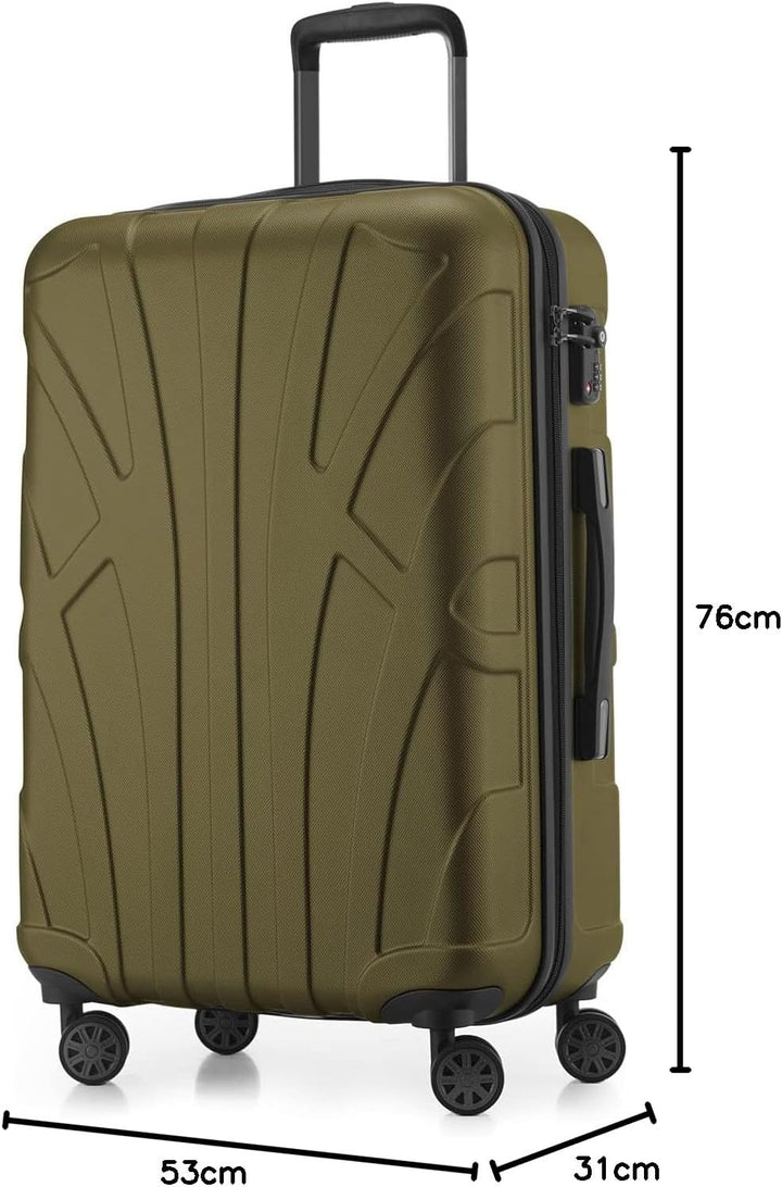 suitline grosser Hartschalen-Koffer Koffer Trolley Rollkoffer XL Reisekoffer, TSA, 76 cm, ca. 96-110