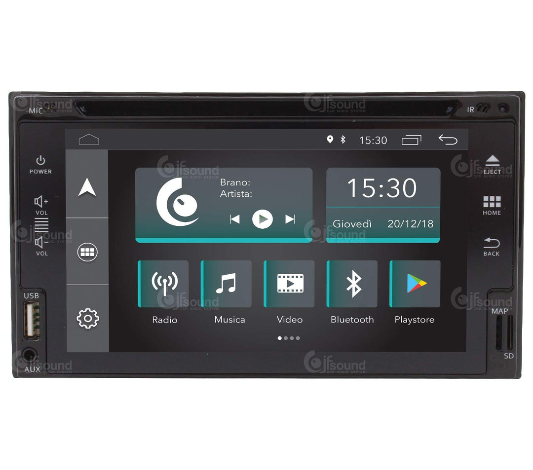 Universal Autoradio 2DIN DVD Android GPS Bluetooth WiFi Dab USB Full HD Touchscreen Display 6.2" Eas