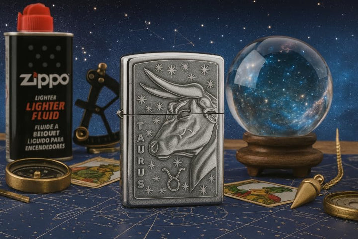 Zippo 2006501 PL 207 Taurus Tierkr. V19 Feuerzeug, Messing, Design, 5,83,81,2