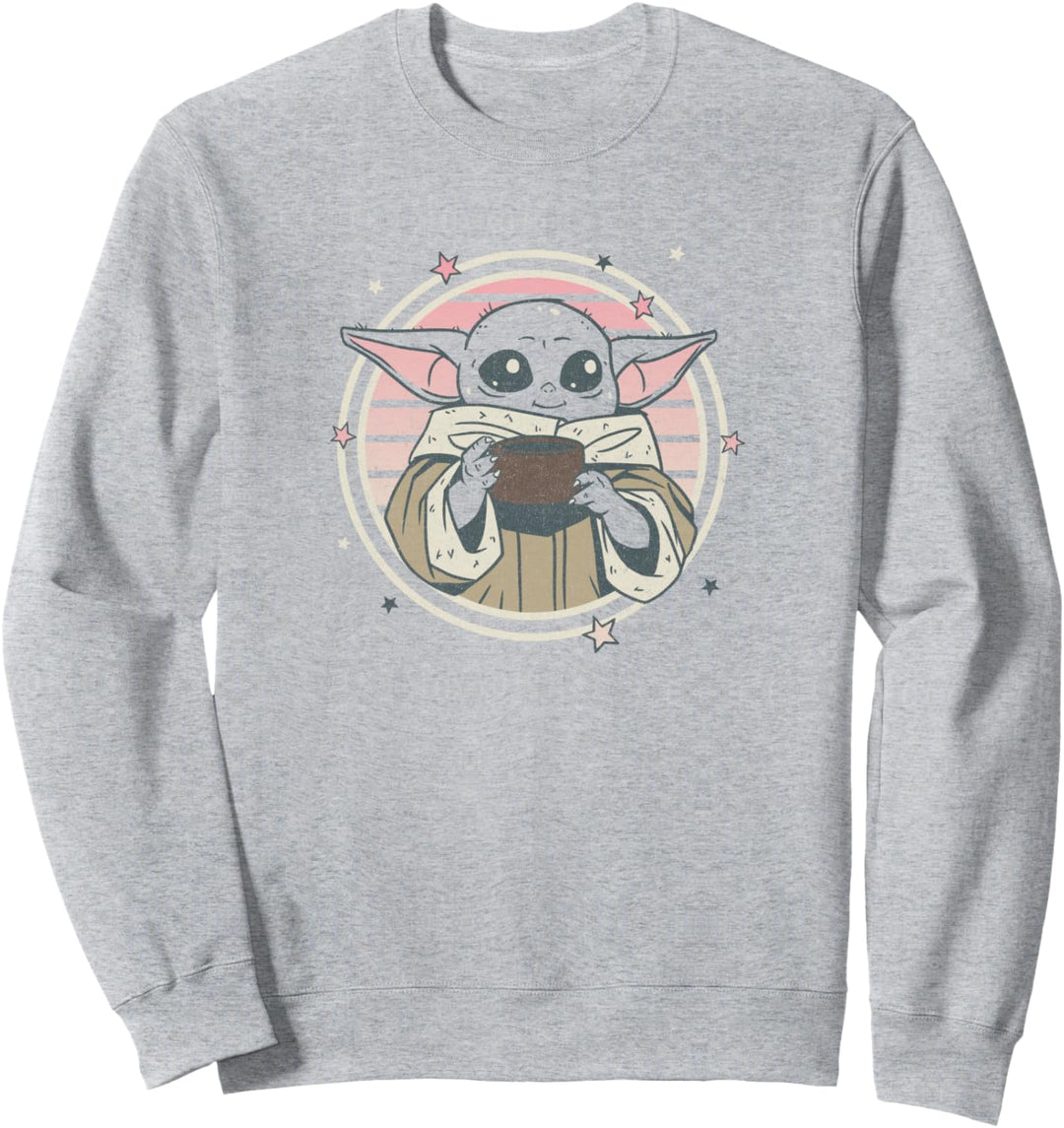 Star Wars Cutesy Yoda Sipping Sweatshirt