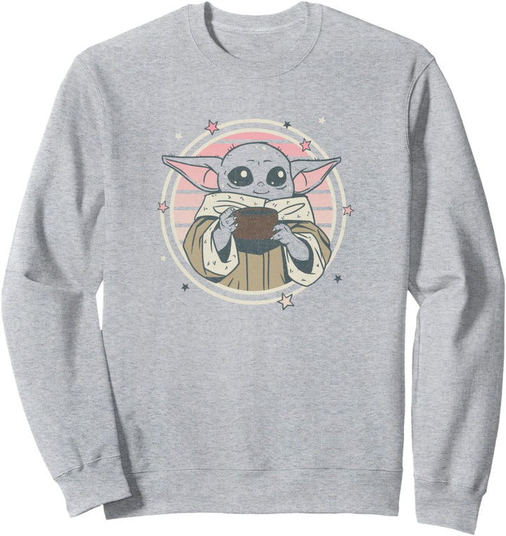 Star Wars Cutesy Yoda Sipping Sweatshirt