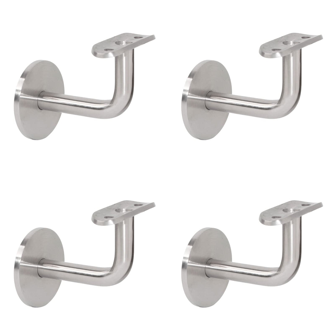 PRIOstahl Handlaufhalter Handlauf Wandhalter Handlaufstütze - 4 x Handlaufträger an Rundrohr Ø 42,4
