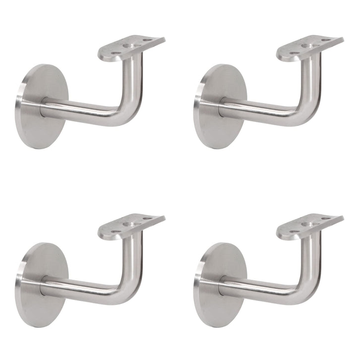 PRIOstahl Handlaufhalter Handlauf Wandhalter Handlaufstütze - 4 x Handlaufträger an Rundrohr Ø 33,7