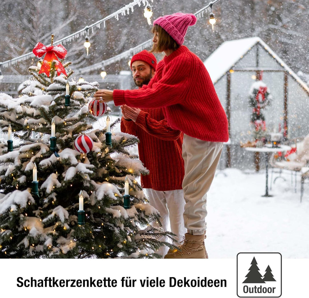 hellum Lichterkette aussen Weihnachten, Lichterkette Weihnachtsbaum Made-in-Germany, 11,2m Lichterke