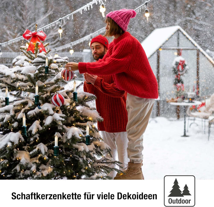 hellum Lichterkette aussen Weihnachten, Lichterkette Weihnachtsbaum Made-in-Germany, 11,2m Lichterke