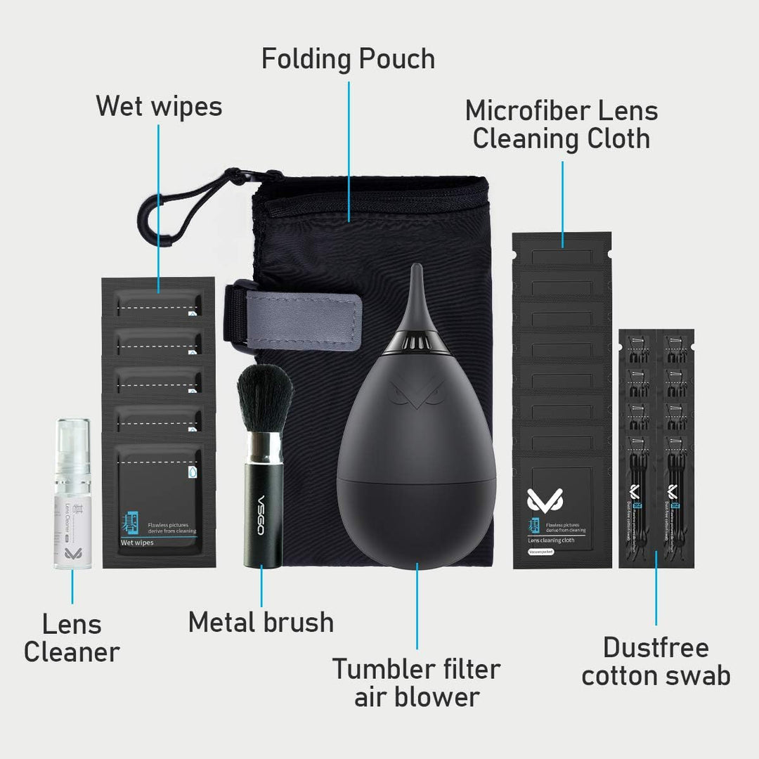 VSGO Kamera Reinigungs Kit Kamera Blasebalg Sensor Reinigungsset Professionelles Linsenreinigungsset