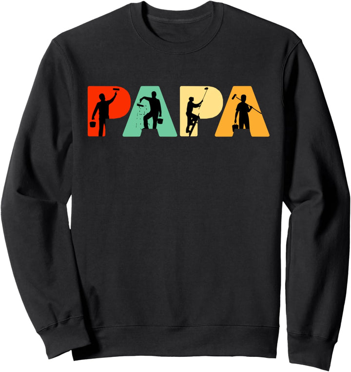 Retro-Maler Papa, Stolzer Maler Papa Geschenk Sweatshirt