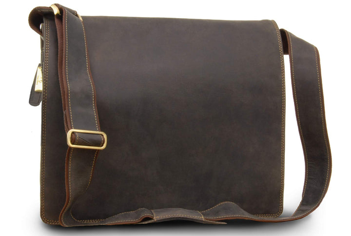 VISCONTI - Herren Leder Laptoptasche 15 16 Zoll - Schultertasche Extra Gross - Arbeitstasche für Lap