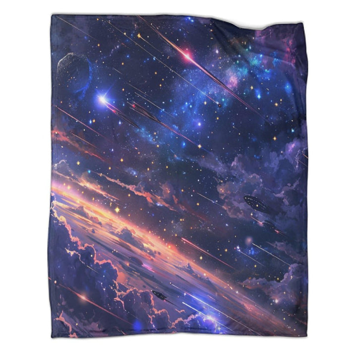 A Sky Full of Galaxies 3D Flannel Fleece Throw Blanket for Fluffy Cosy Soft Warm Microfiber Bedding