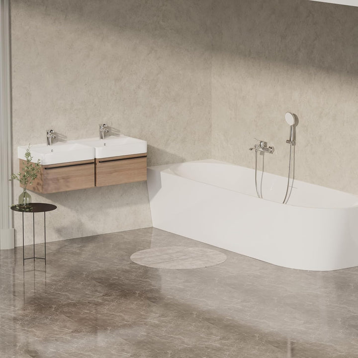 VANCOCO 52010 Wasserhahn Bad Chrom mit 360°Drehfunktion, Wassersparend mit 24h Salzsprühtest (Klasse