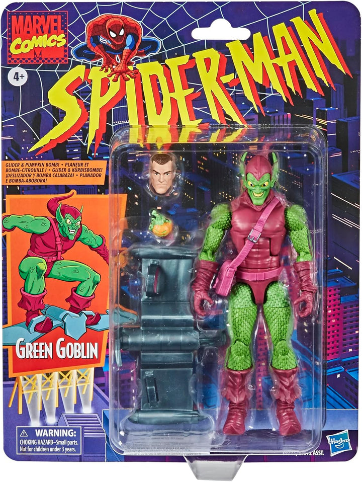 Spider-Man Hasbro Marvel Legends Series 15 cm grosse Grüner Kobold Action-Figur aus der Vintage Coll