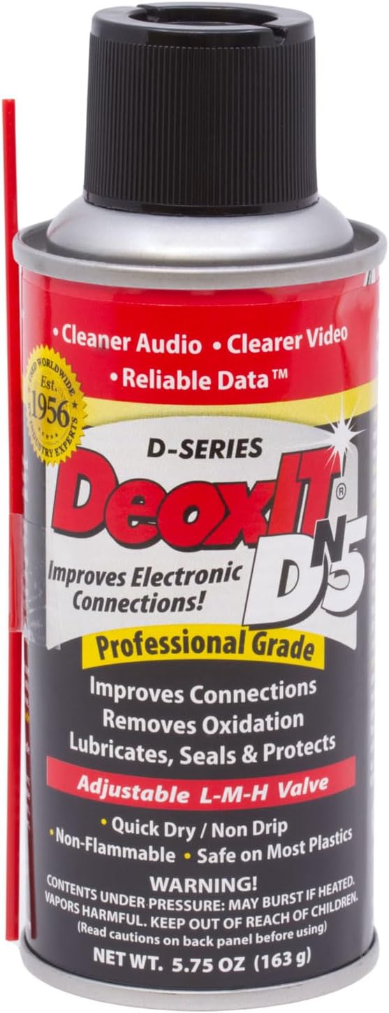 Caig DeoxIT DN5S-6N Metal Contact Cleaner DN5 Kontaktspray + keepdrum Mikrofasertuch