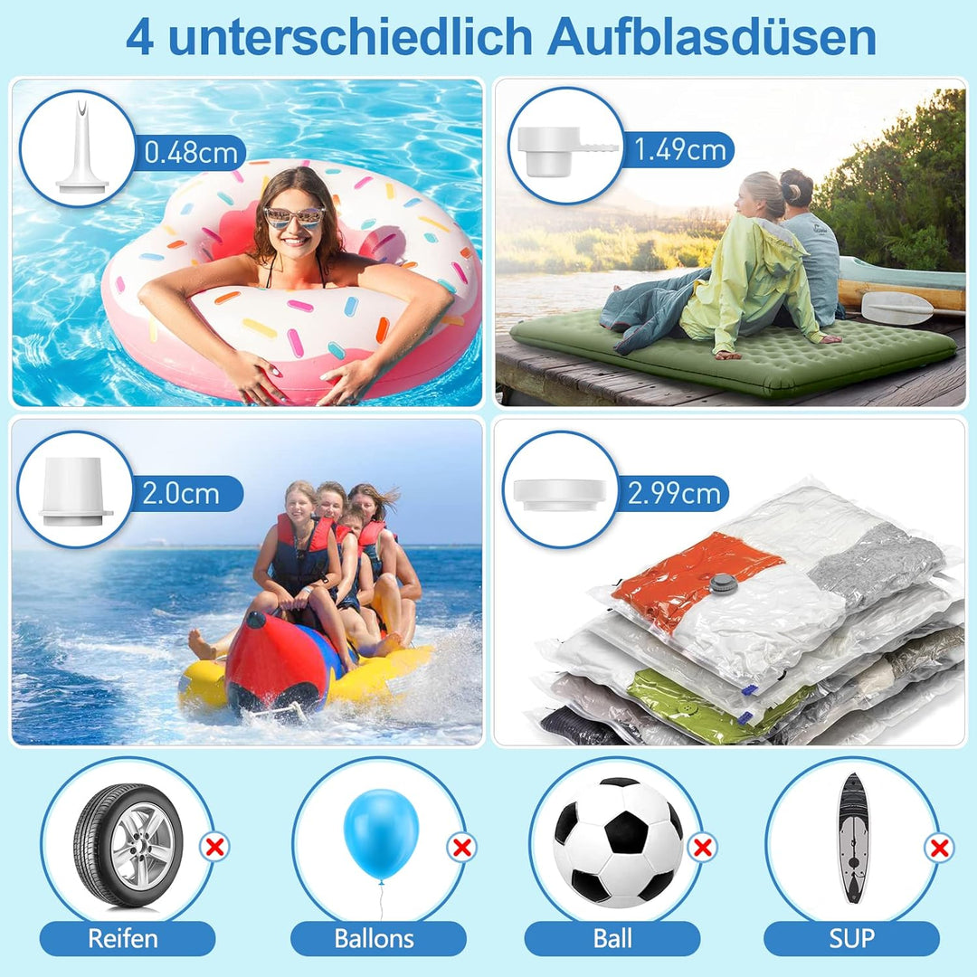 XIAZIR Camping-Isomatten, extra dick, 12,7 cm, aufblasbare Isomatte mit Kissen, integrierte Pumpe, ü