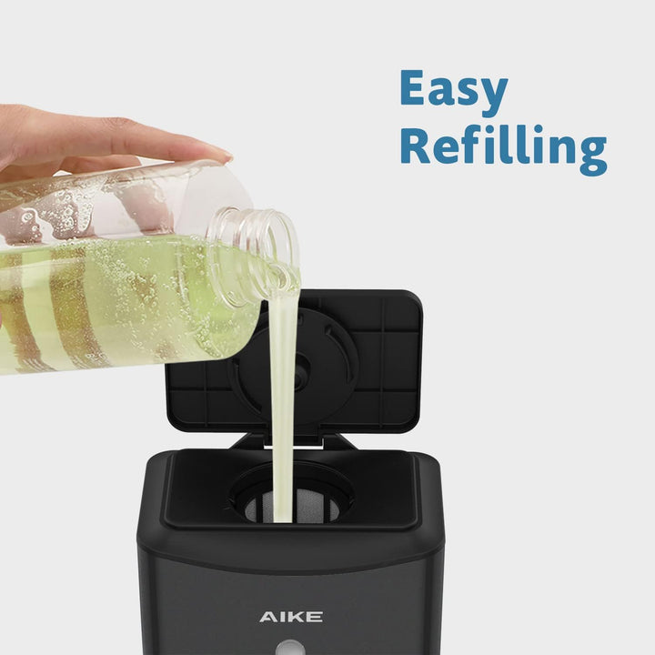 AIKE Kommerzielle Wandhalterung Automatischer Flüssigseifenspender Edelstahl-Finish 1100ml Grosses F