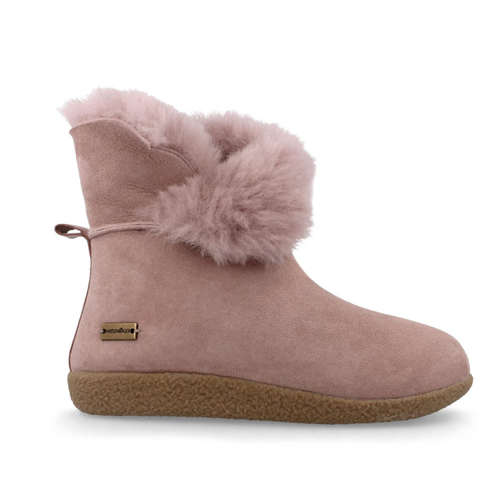HAFLINGER Lammfell Leder Hausschuhe Lemmi Unisex Stiefel 36 EU Rosenholz, 36 EU Rosenholz