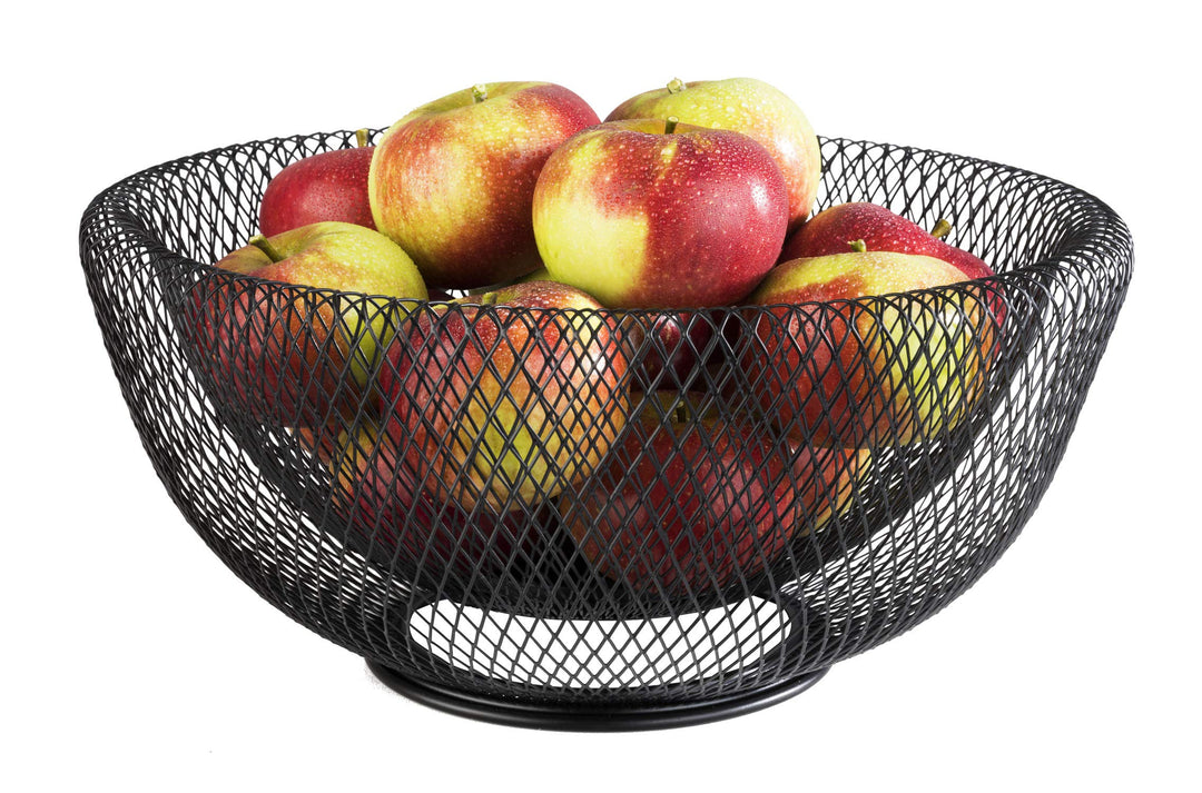 APS Brot- & Obstkorb „Wire“ – Premium Brotkorb/Obstkorb in der Farbe Metall Schwarz – Stapelbar und