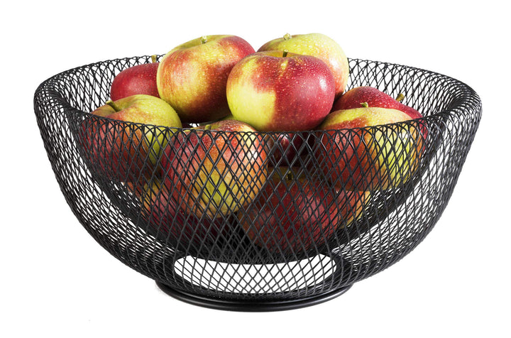 APS Brot- & Obstkorb „Wire“ – Premium Brotkorb/Obstkorb in der Farbe Metall Schwarz – Stapelbar und