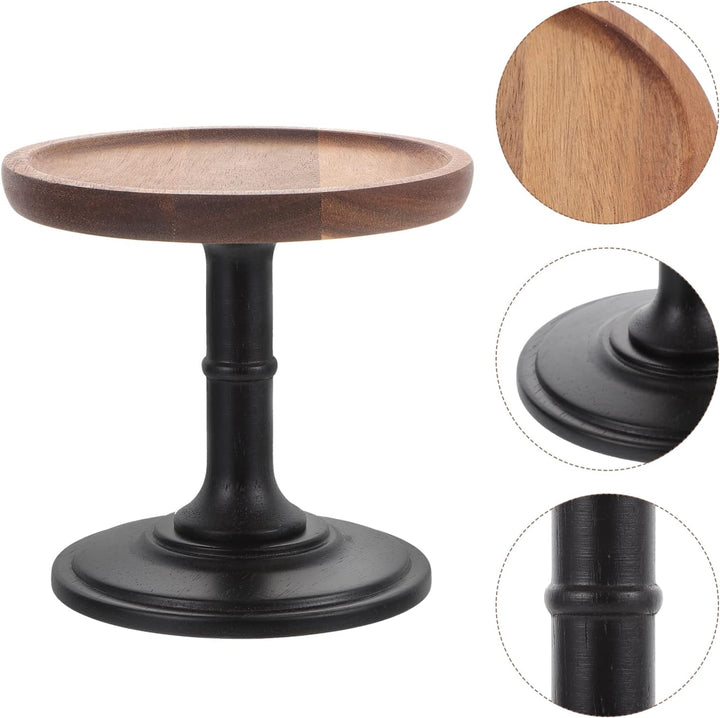 Cabilock Cake Stand Holz Tortenplatte mit Fu? Torten Teller Cupcake Tortenplatte Tortenteller Kuchen