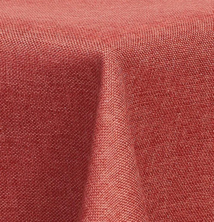 Textil Tischdecke - Leinen Optik - wasserabweisend oval (terrakotta, oval 160x220) Terrakotta oval 1