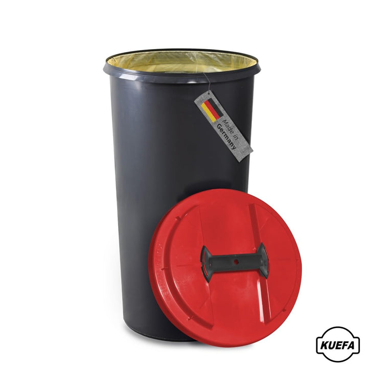 KUEFA BSC 60L Mülleimer, Müllsackständer, Gelber Sack Ständer inkl. Klemm-Ring für Müllbeutel, extra
