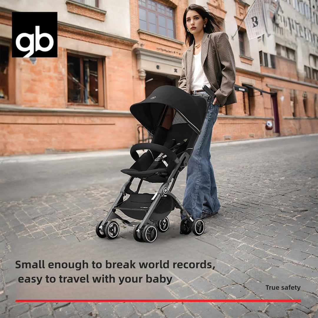 gb Pockit+ All-Terrain, Ultrakompakter, leichter Reisebuggy für Babys und Kleinkinder, Handgepäck-ta
