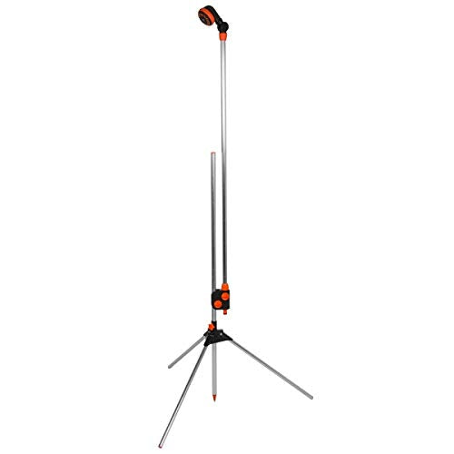 rg-vertrieb Gartendusche Gartenbrause mit Stativ Alu 150-210cm Pooldusche Campingdusche