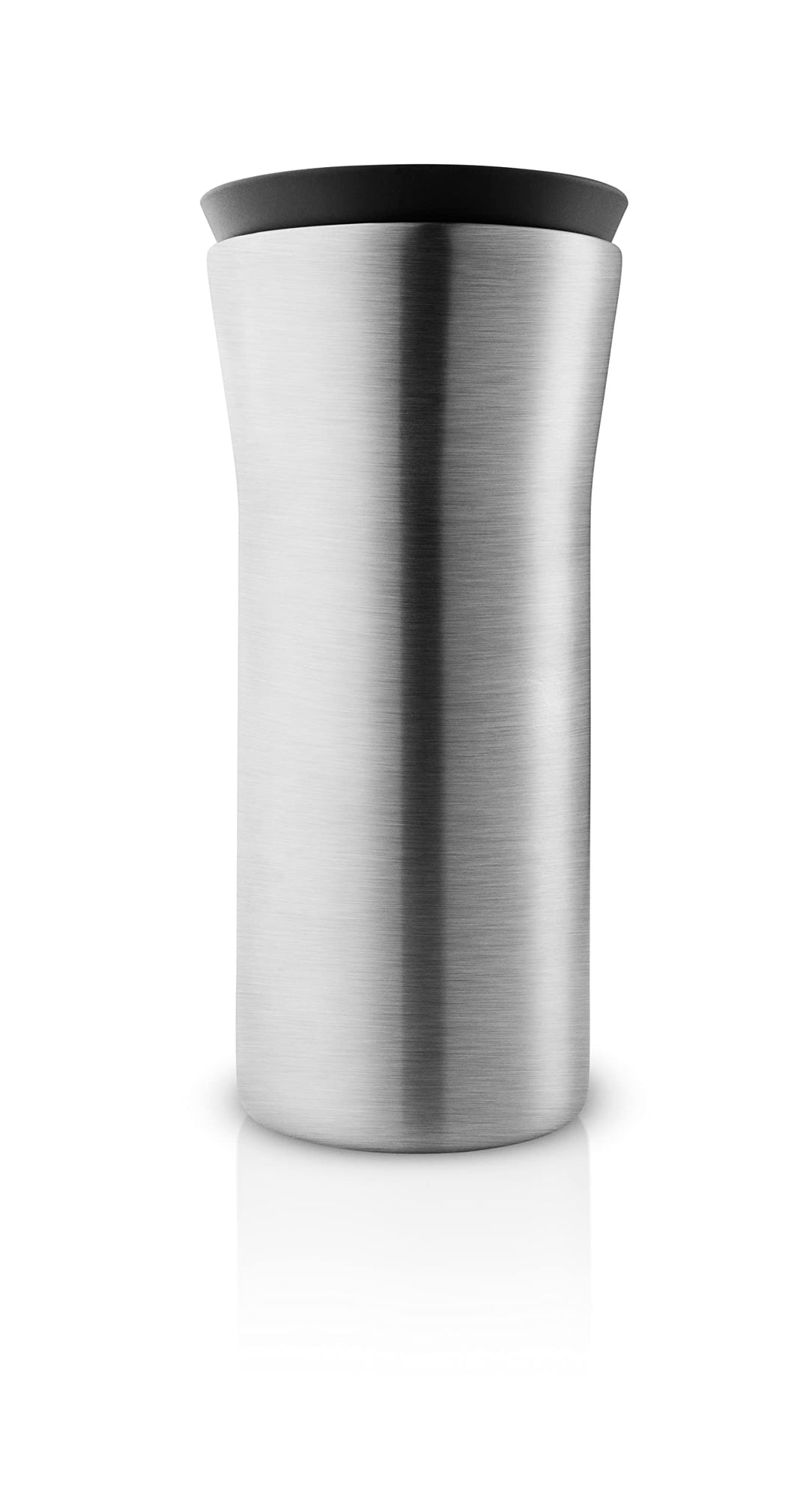 EVA SOLO | City to Go Cup 0,35l Steel/Black | Praktischer doppelwandiger Thermobecher, der Sich einf