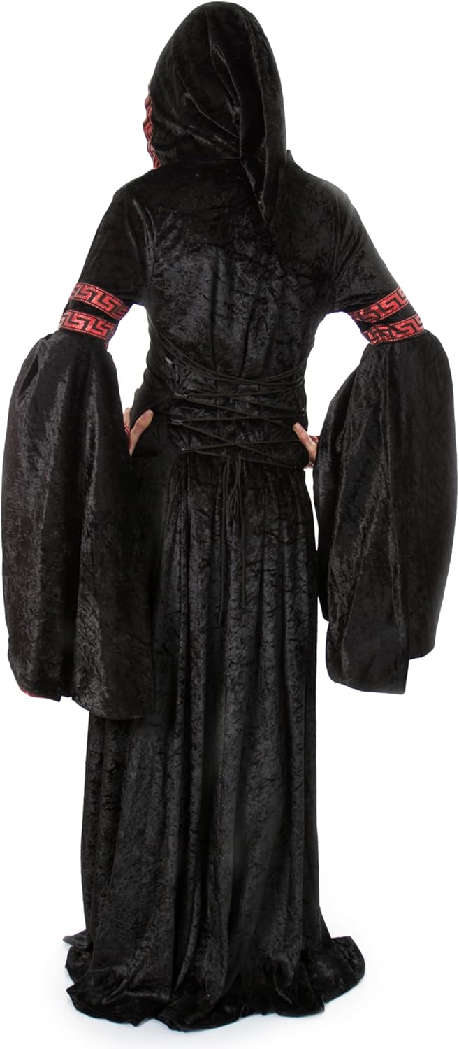 MAYLYNN Vampir Kostüm Gothic Hexe Mittelalter Halloweenkostüm, Doppelgrössen:Gr. M/L ca. 40 42 M-L,